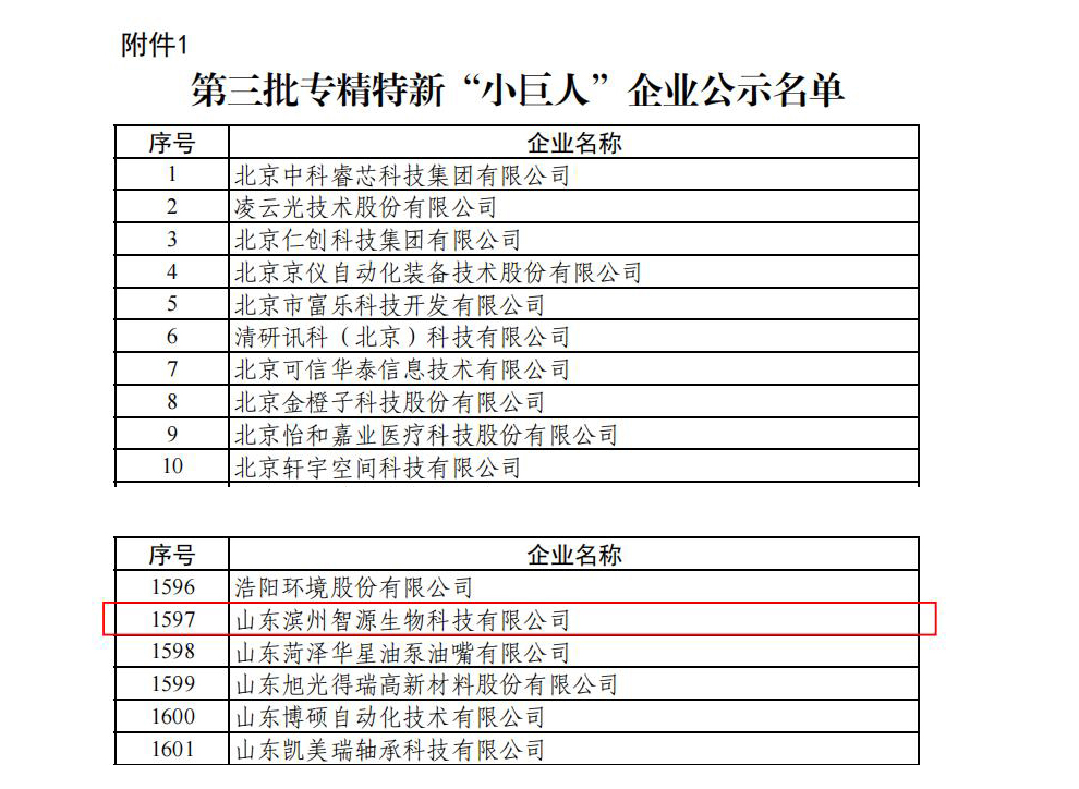 奋斗十一载，“巨人”初长成 ——山东滨州智源生物喜获国家级专精特新“小巨人”殊荣(图2)